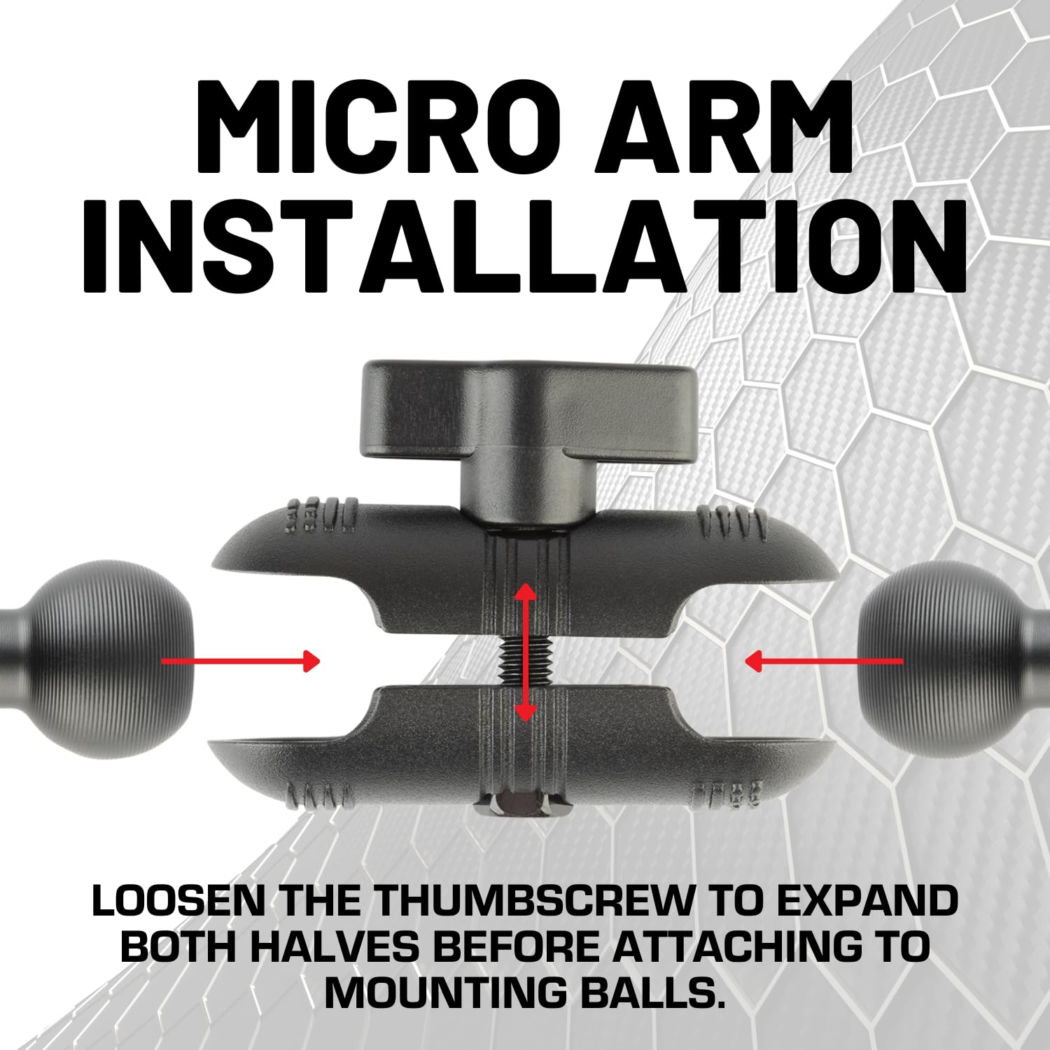 Bulletpoint 2.6" Aluminum Mounting Arm Dual 20mm Socket Connector Ends Compatible with 20mm Ball Mounts - Image 4