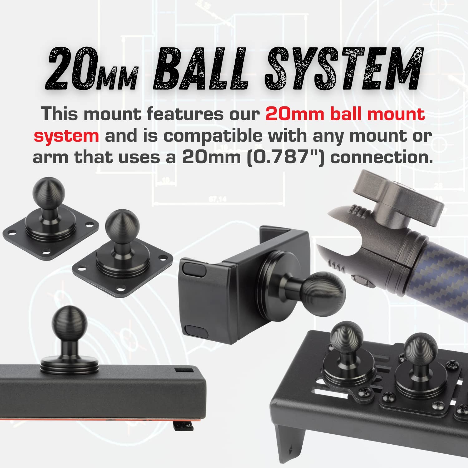 Bulletpoint RubiGrid Multiple Device Dash Mount Platform with 2 Phone Holders + Action Camera Bracket Compatible with 2018-2023 Jeep Wrangler JL (NOT 4xe) + 2020-2023 Gladiator - Image 8
